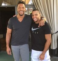 Michael Strahan with his son